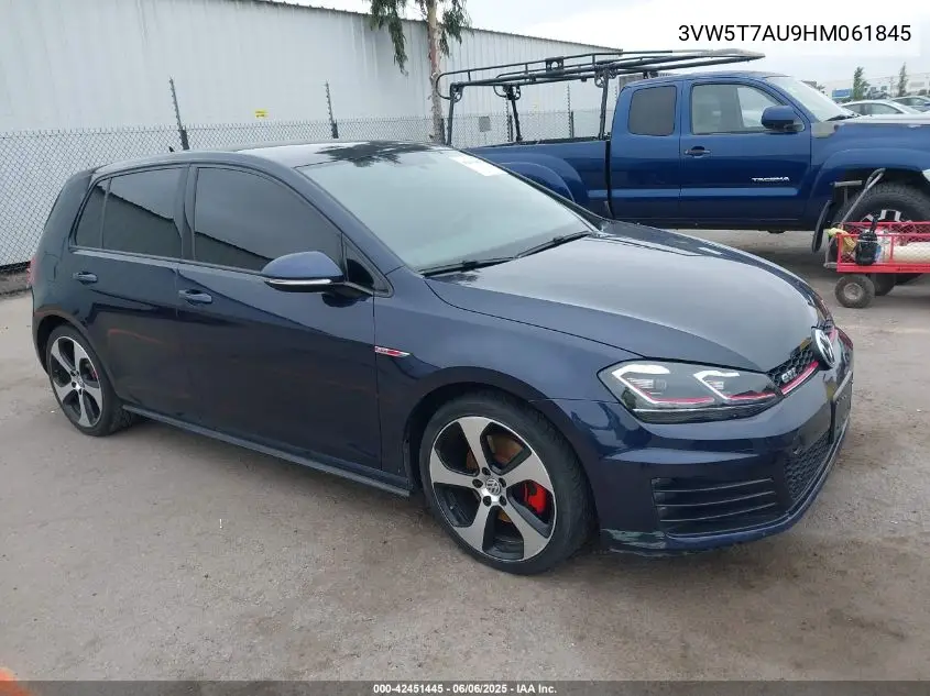 2017 Volkswagen Golf Gti Autobahn 4-Door/S 4-Door/Se 4-Door/Sport 4-Door VIN: 3VW5T7AU9HM061845 Lot: 42451445