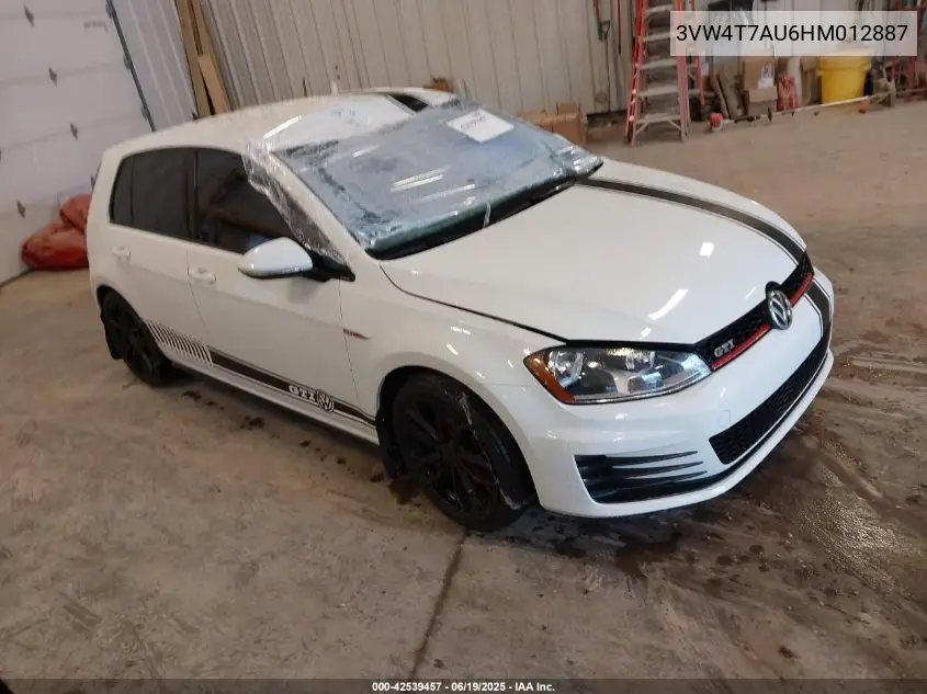 2017 Volkswagen Golf Gti Autobahn 4-Door/S 4-Door/Se 4-Door/Sport 4-Door VIN: 3VW4T7AU6HM012887 Lot: 42539457