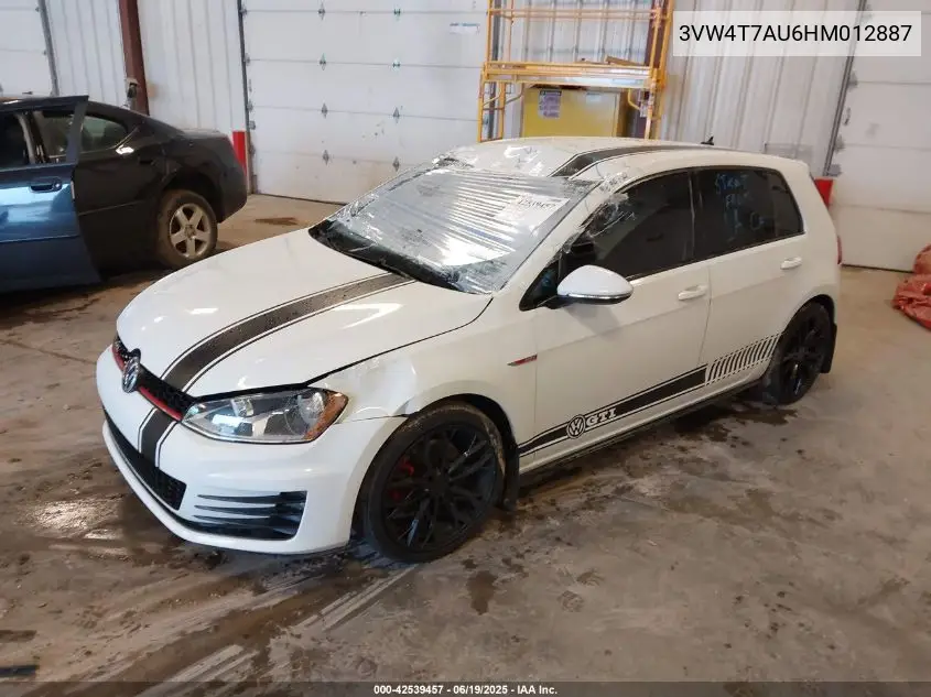 2017 Volkswagen Golf Gti Autobahn 4-Door/S 4-Door/Se 4-Door/Sport 4-Door VIN: 3VW4T7AU6HM012887 Lot: 42539457
