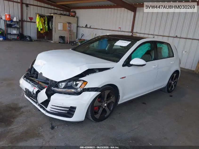 2017 Volkswagen Golf Gti Autobahn 4-Door/S 4-Door/Se 4-Door/Sport 4-Door VIN: 3VW447AU8HM030269 Lot: 42565821