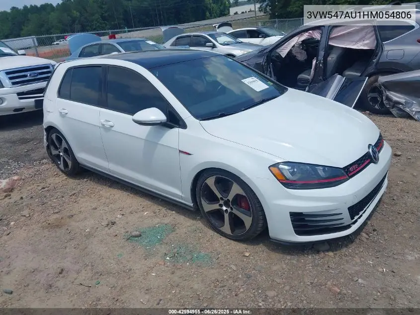 2017 Volkswagen Golf Gti Autobahn 4-Door/S 4-Door/Se 4-Door/Sport 4-Door VIN: 3VW547AU1HM054806 Lot: 42594955