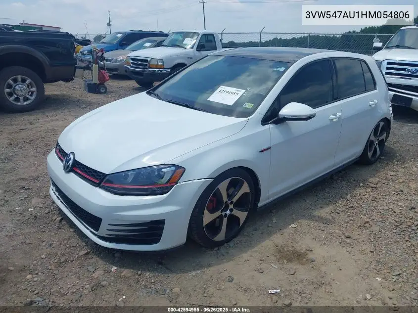 2017 Volkswagen Golf Gti Autobahn 4-Door/S 4-Door/Se 4-Door/Sport 4-Door VIN: 3VW547AU1HM054806 Lot: 42594955