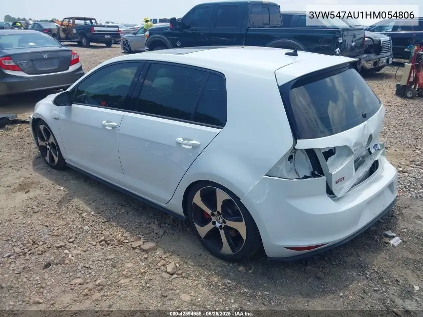 2017 Volkswagen Golf Gti Autobahn 4-Door/S 4-Door/Se 4-Door/Sport 4-Door VIN: 3VW547AU1HM054806 Lot: 42594955