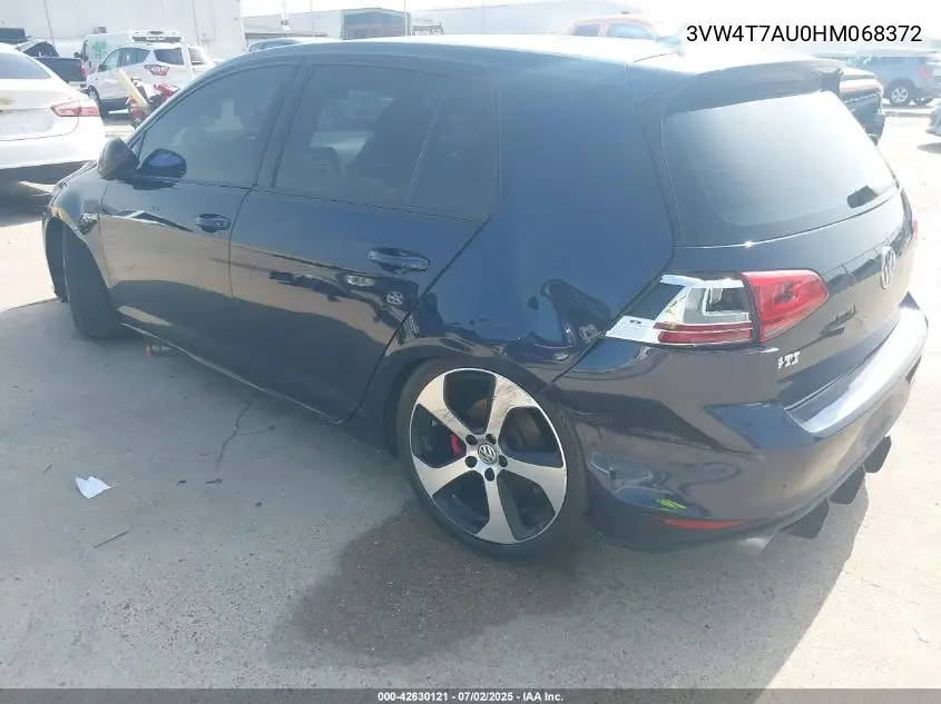 2017 Volkswagen Golf Gti Autobahn 4-Door/S 4-Door/Se 4-Door/Sport 4-Door VIN: 3VW4T7AU0HM068372 Lot: 42630121