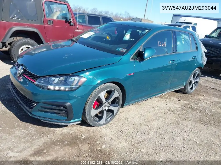 2018 Volkswagen Golf Gti 2.0T Autobahn/2.0T S/2.0T Se VIN: 3VW547AU2JM293044 Lot: 41821269