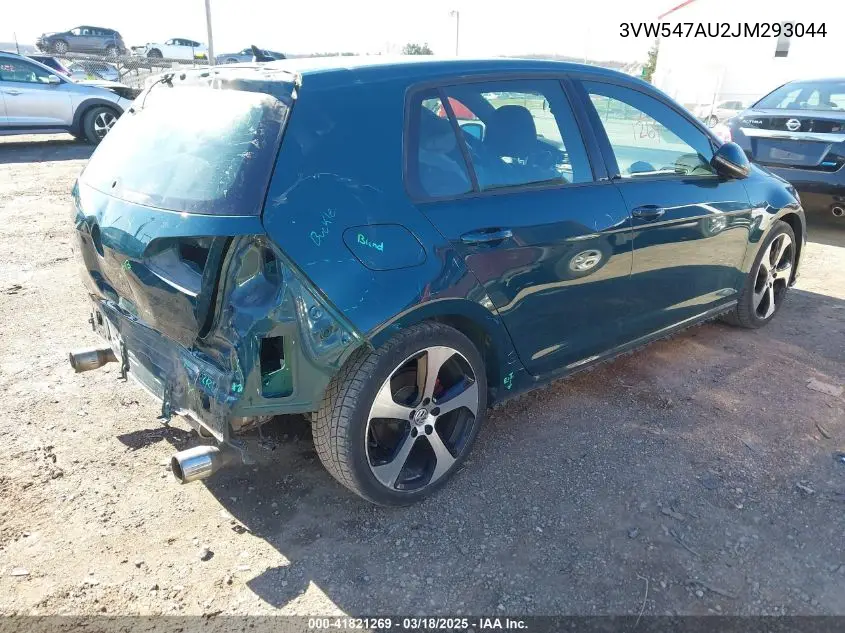 2018 Volkswagen Golf Gti 2.0T Autobahn/2.0T S/2.0T Se VIN: 3VW547AU2JM293044 Lot: 41821269