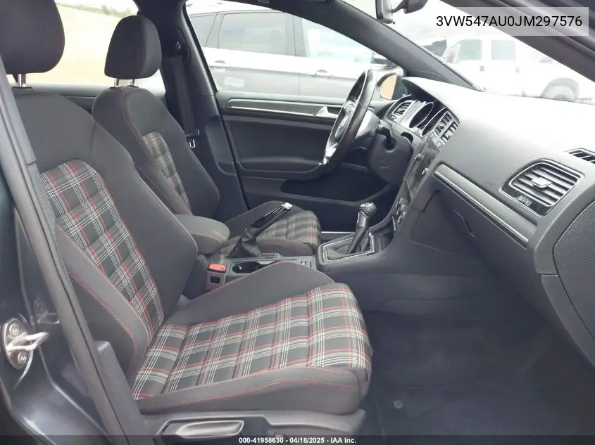 2018 Volkswagen Golf Gti 2.0T Autobahn/2.0T S/2.0T Se VIN: 3VW547AU0JM297576 Lot: 41958630