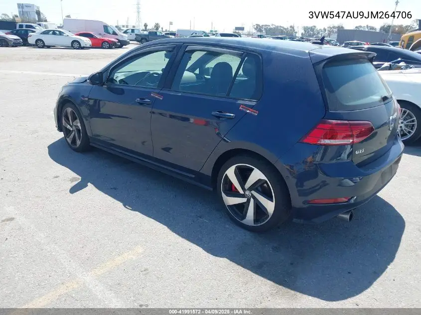 2018 Volkswagen Golf Gti 2.0T Autobahn/2.0T S/2.0T Se VIN: 3VW547AU9JM264706 Lot: 41991572
