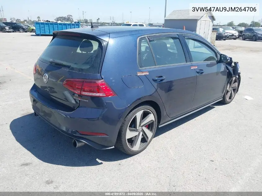 2018 Volkswagen Golf Gti 2.0T Autobahn/2.0T S/2.0T Se VIN: 3VW547AU9JM264706 Lot: 41991572