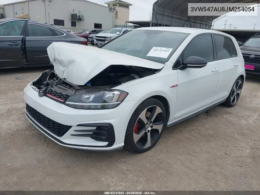 2018 Volkswagen Golf Gti 2.0T Autobahn/2.0T S/2.0T Se VIN: 3VW547AU8JM254054 Lot: 42131543