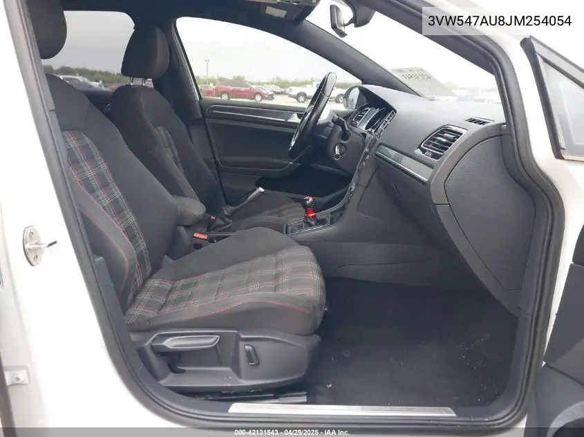 2018 Volkswagen Golf Gti 2.0T Autobahn/2.0T S/2.0T Se VIN: 3VW547AU8JM254054 Lot: 42131543