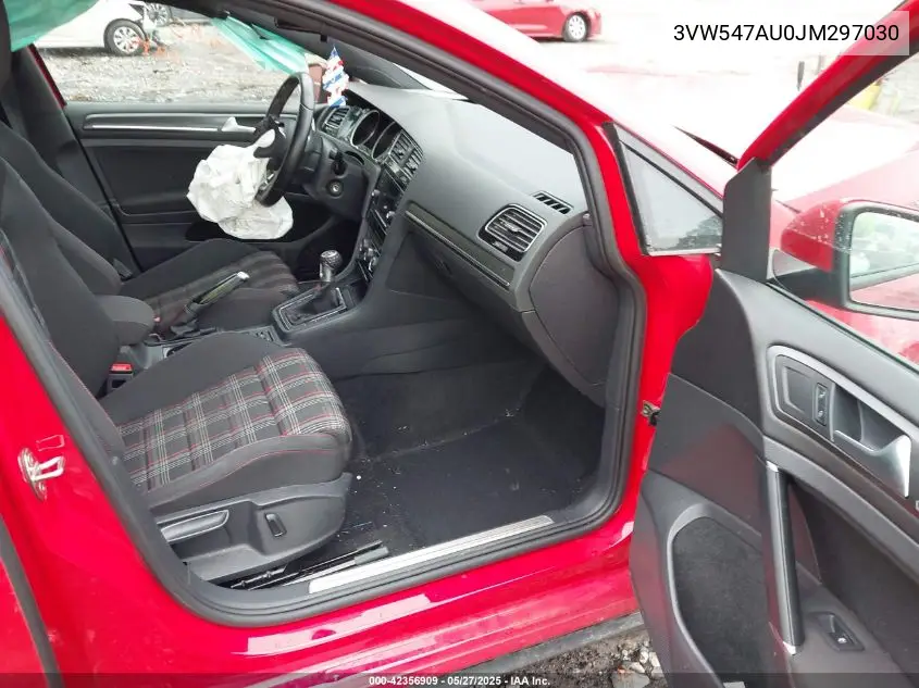 2018 Volkswagen Golf Gti 2.0T Autobahn/2.0T S/2.0T Se VIN: 3VW547AU0JM297030 Lot: 42356909