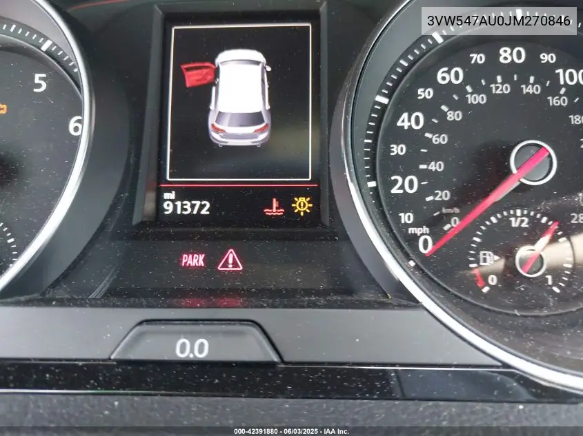 2018 Volkswagen Golf Gti 2.0T Autobahn/2.0T S/2.0T Se VIN: 3VW547AU0JM270846 Lot: 42391880