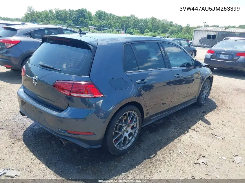 2018 Volkswagen Golf Gti 2.0T Autobahn/2.0T S/2.0T Se VIN: 3VW447AU5JM263399 Lot: 42578574