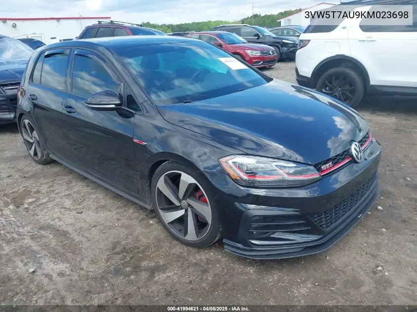 2019 Volkswagen Golf Gti 2.0T Autobahn/2.0T Rabbit Edition/2.0T S/2.0T Se VIN: 3VW5T7AU9KM023698 Lot: 41994621