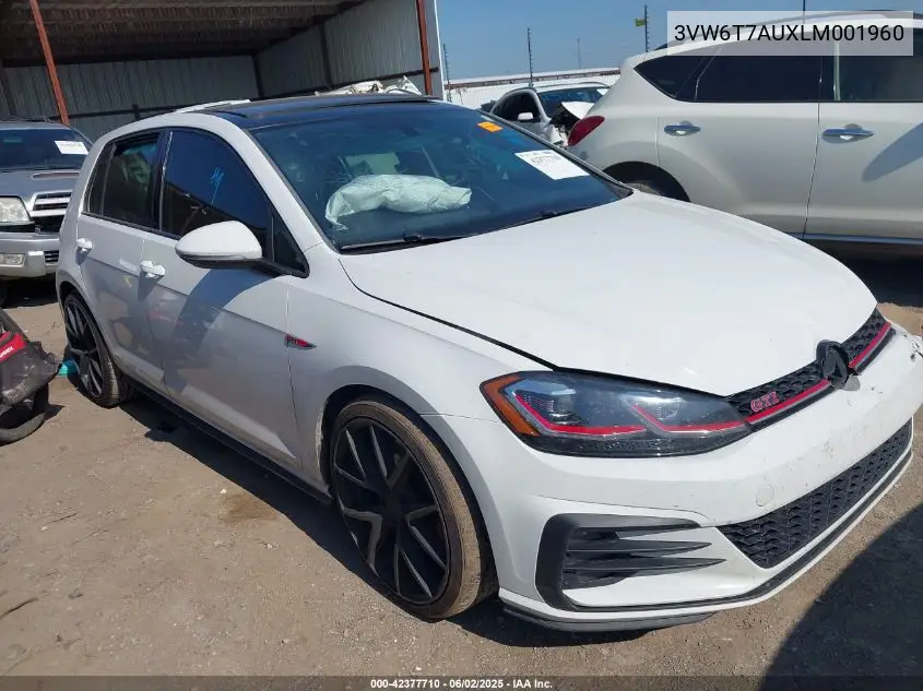 2020 Volkswagen Golf Gti 2.0T Autobahn/2.0T S/2.0T Se VIN: 3VW6T7AUXLM001960 Lot: 42377710