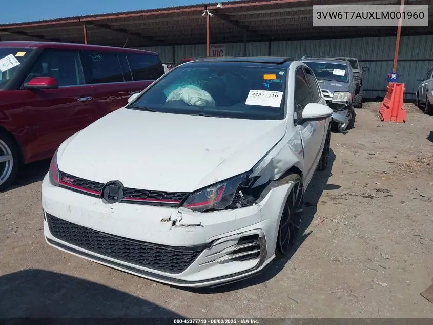 2020 Volkswagen Golf Gti 2.0T Autobahn/2.0T S/2.0T Se VIN: 3VW6T7AUXLM001960 Lot: 42377710