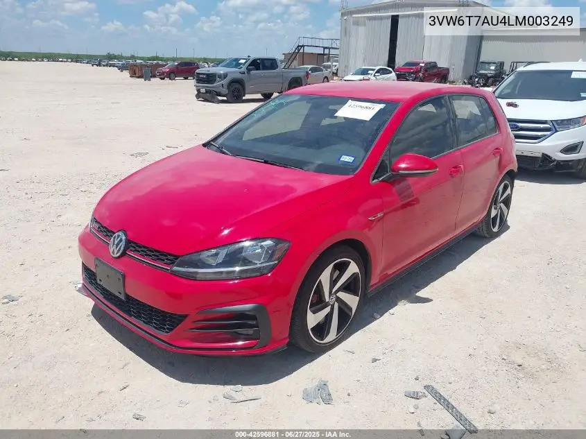 2020 Volkswagen Golf Gti 2.0T Autobahn/2.0T S/2.0T Se VIN: 3VW6T7AU4LM003249 Lot: 42596881