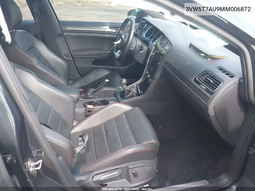 2021 Volkswagen Golf Gti 2.0T Autobahn/2.0T S/2.0T Se VIN: 3VW5T7AU9MM006872 Lot: 42314774