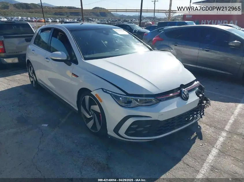 2023 Volkswagen Golf Gti 2.0T Se VIN: WVWRA7CD0PW212965 Lot: 42148054