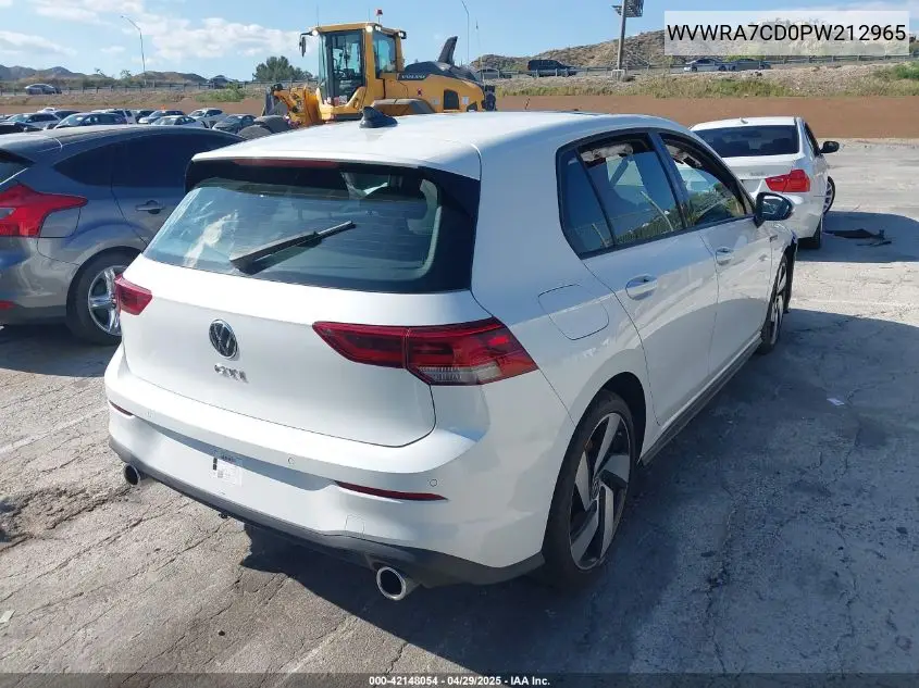 2023 Volkswagen Golf Gti 2.0T Se VIN: WVWRA7CD0PW212965 Lot: 42148054