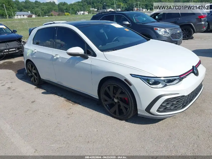 2023 Volkswagen Golf Gti 2.0T Se VIN: WVW3A7CD1PW214262 Lot: 42523804