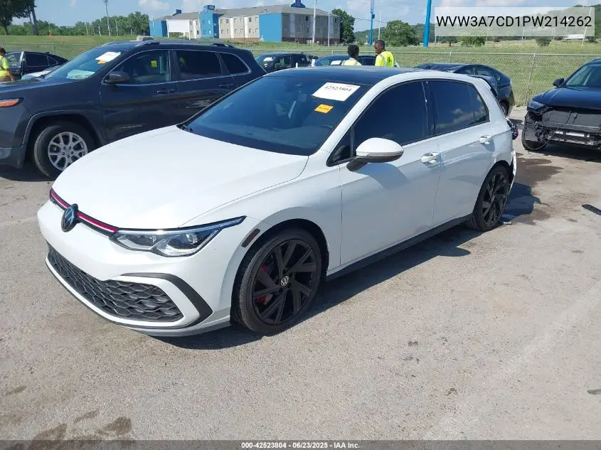 2023 Volkswagen Golf Gti 2.0T Se VIN: WVW3A7CD1PW214262 Lot: 42523804