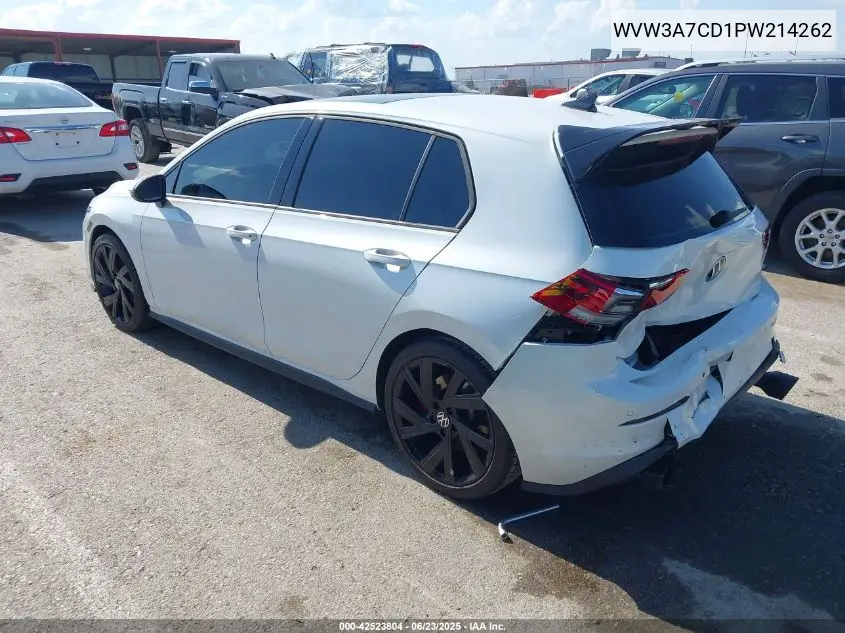 2023 Volkswagen Golf Gti 2.0T Se VIN: WVW3A7CD1PW214262 Lot: 42523804