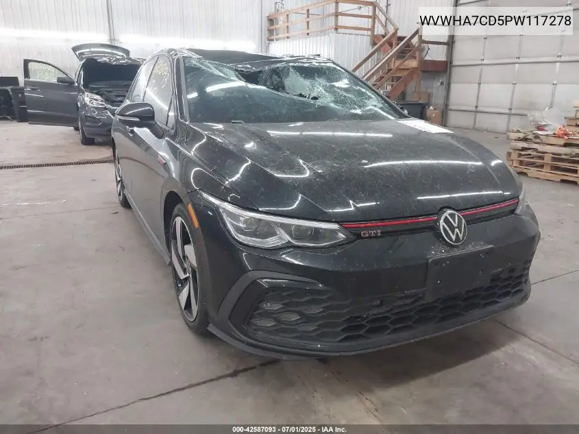 2023 Volkswagen Golf Gti 2.0T S VIN: WVWHA7CD5PW117278 Lot: 42587093