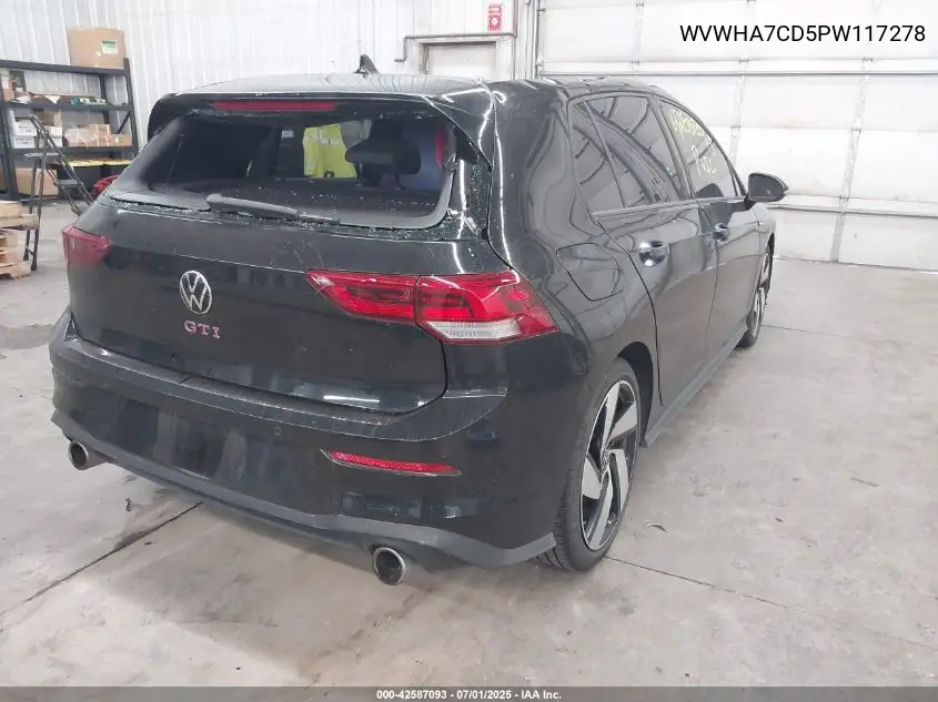 2023 Volkswagen Golf Gti 2.0T S VIN: WVWHA7CD5PW117278 Lot: 42587093