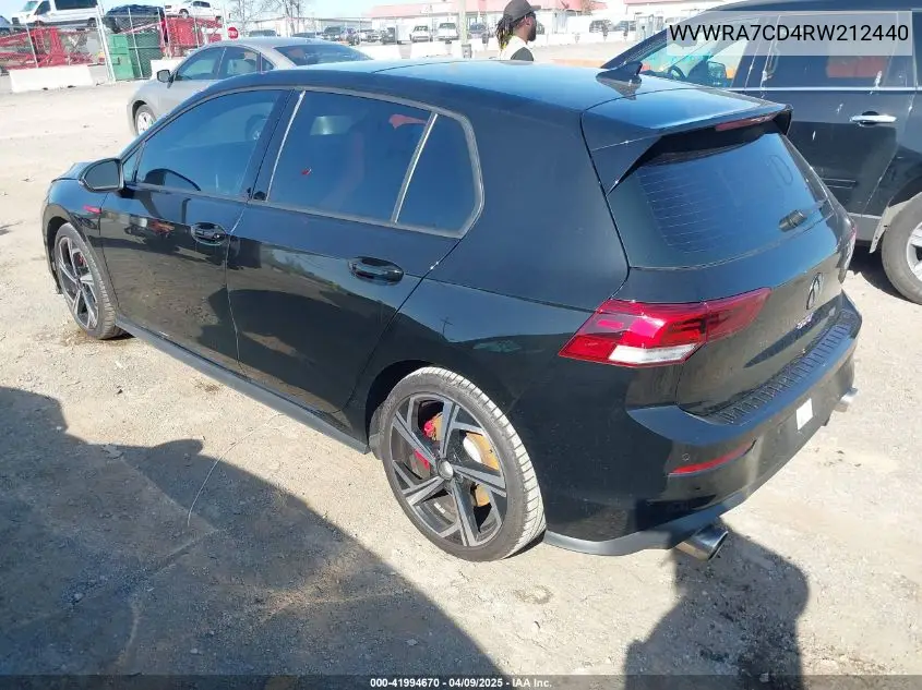 2024 Volkswagen Golf Gti 2.0T Se VIN: WVWRA7CD4RW212440 Lot: 41994670