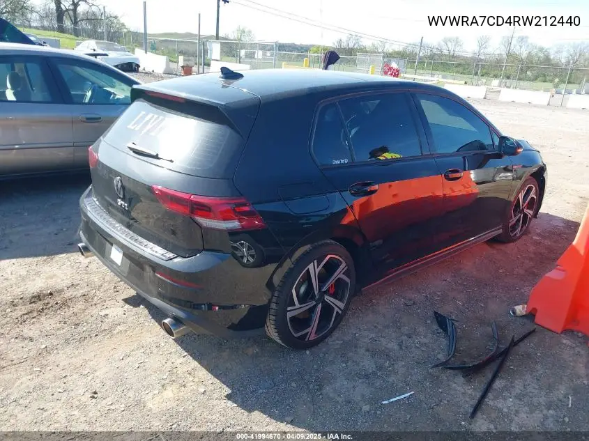 2024 Volkswagen Golf Gti 2.0T Se VIN: WVWRA7CD4RW212440 Lot: 41994670