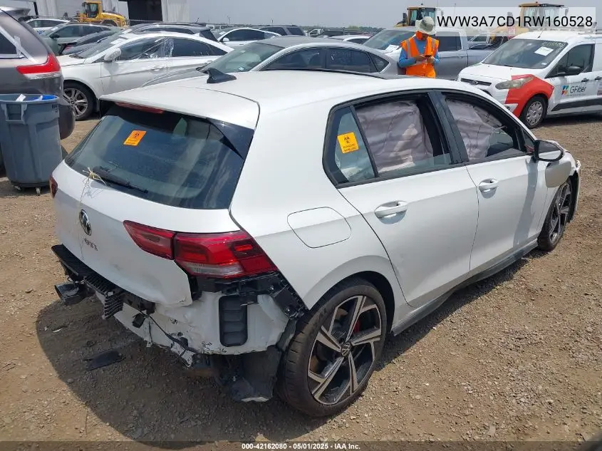2024 Volkswagen Golf Gti 2.0T Se VIN: WVW3A7CD1RW160528 Lot: 42162080