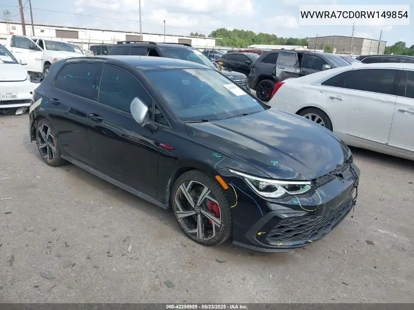 2024 Volkswagen Golf Gti 2.0T Se VIN: WVWRA7CD0RW149854 Lot: 42295959