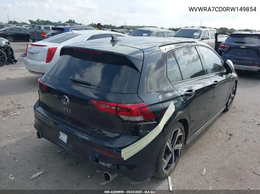 2024 Volkswagen Golf Gti 2.0T Se VIN: WVWRA7CD0RW149854 Lot: 42295959