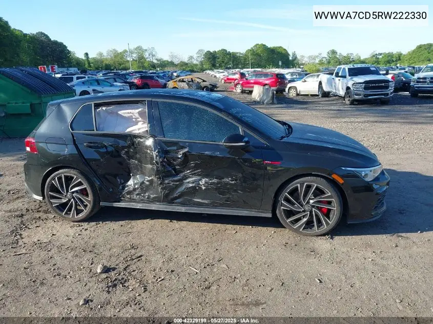 2024 Volkswagen Golf Gti 2.0T Autobahn VIN: WVWVA7CD5RW222330 Lot: 42329199