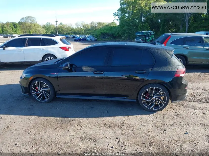 2024 Volkswagen Golf Gti 2.0T Autobahn VIN: WVWVA7CD5RW222330 Lot: 42329199