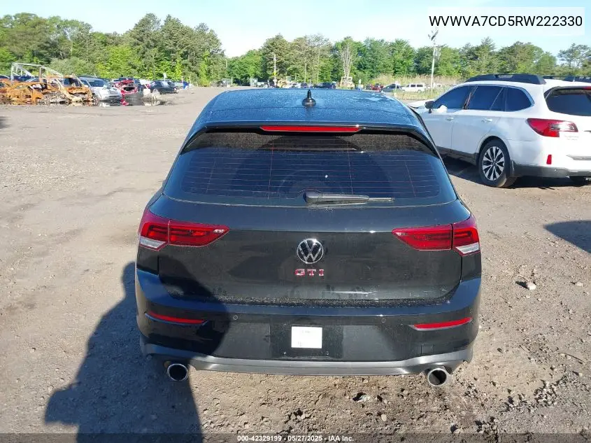 2024 Volkswagen Golf Gti 2.0T Autobahn VIN: WVWVA7CD5RW222330 Lot: 42329199