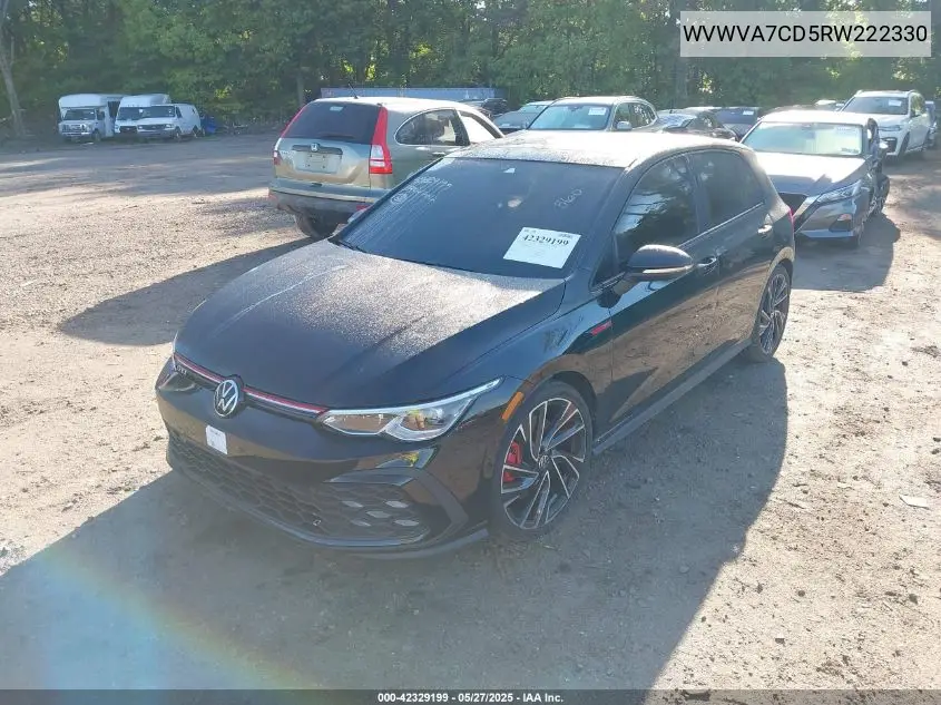 2024 Volkswagen Golf Gti 2.0T Autobahn VIN: WVWVA7CD5RW222330 Lot: 42329199