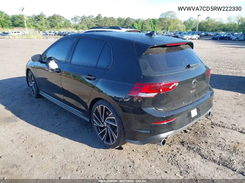 2024 Volkswagen Golf Gti 2.0T Autobahn VIN: WVWVA7CD5RW222330 Lot: 42329199