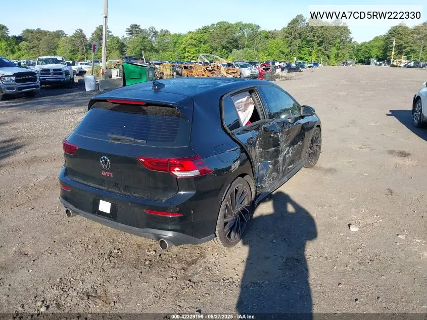 2024 Volkswagen Golf Gti 2.0T Autobahn VIN: WVWVA7CD5RW222330 Lot: 42329199