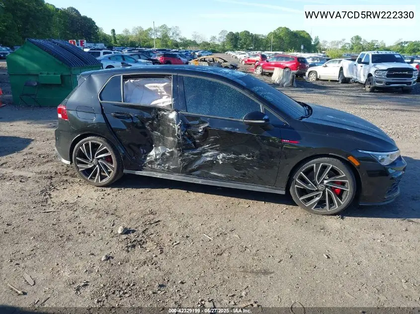 2024 Volkswagen Golf Gti 2.0T Autobahn VIN: WVWVA7CD5RW222330 Lot: 42329199