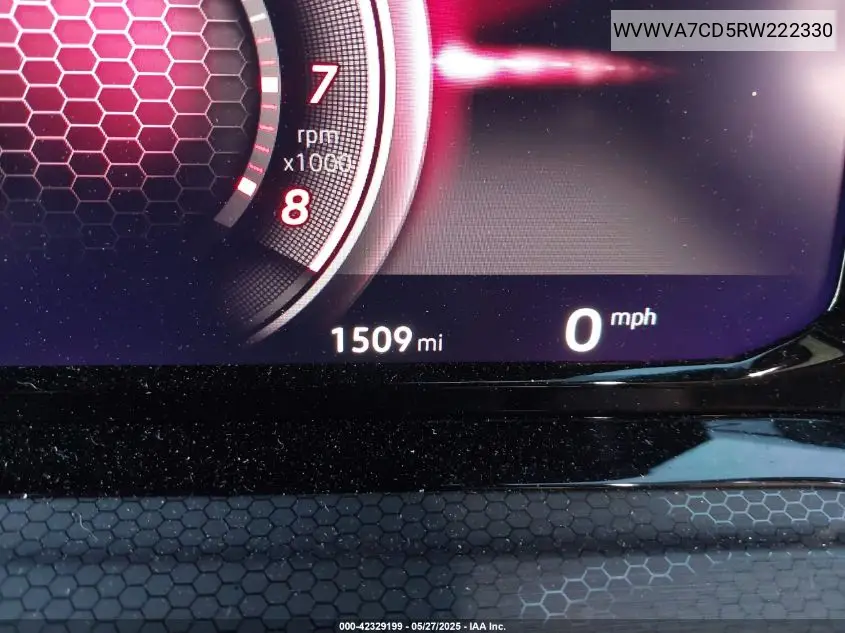 2024 Volkswagen Golf Gti 2.0T Autobahn VIN: WVWVA7CD5RW222330 Lot: 42329199
