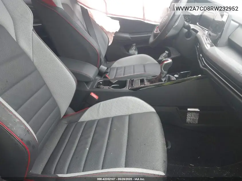 2024 Volkswagen Golf Gti 2.0T 380 Se VIN: WVW2A7CD8RW232952 Lot: 42352187