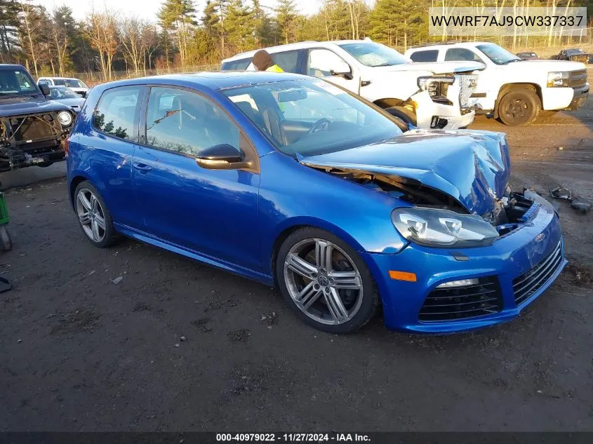 2012 Volkswagen Golf R 2-Door VIN: WVWRF7AJ9CW337337 Lot: 40979022