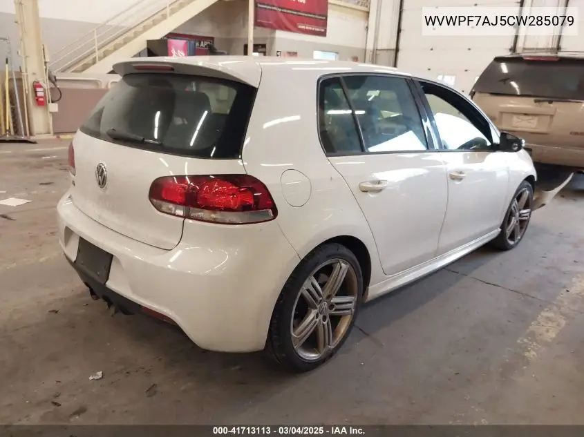 2012 Volkswagen Golf R 4-Door VIN: WVWPF7AJ5CW285079 Lot: 41713113