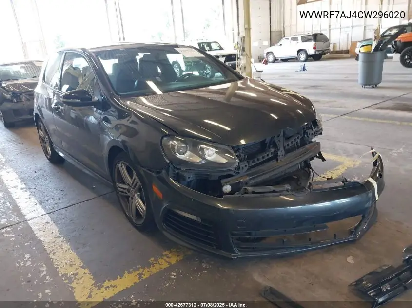 2012 Volkswagen Golf R 2-Door VIN: WVWRF7AJ4CW296020 Lot: 42677312
