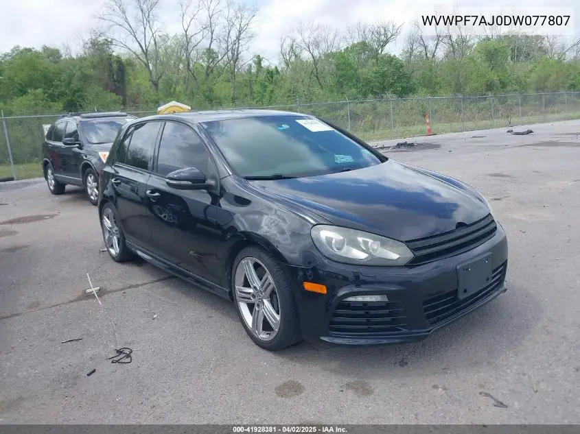 2013 Volkswagen Golf R 4-Door VIN: WVWPF7AJ0DW077807 Lot: 41928381
