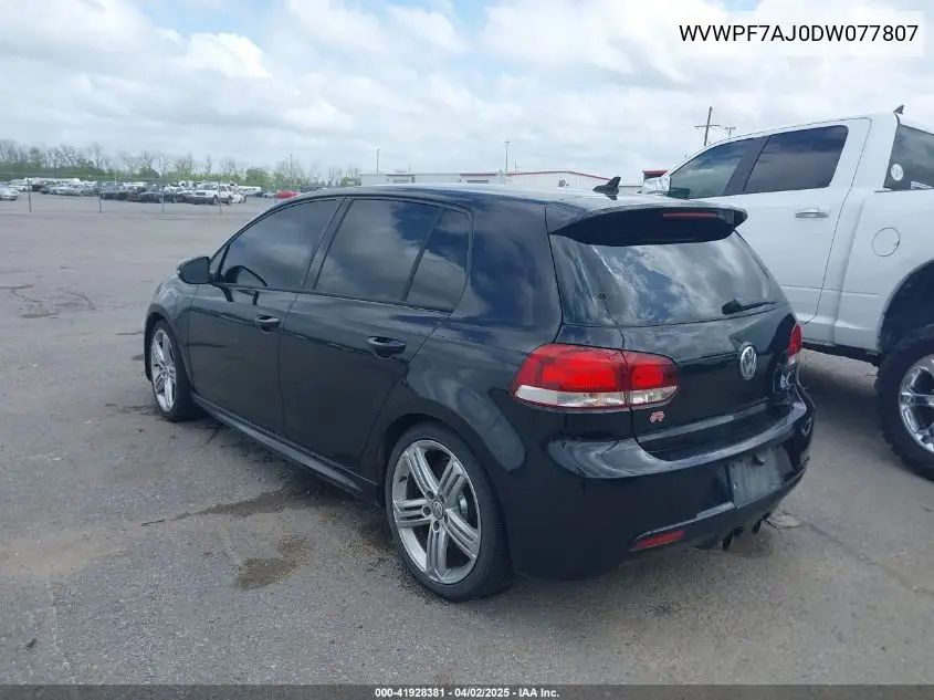 2013 Volkswagen Golf R 4-Door VIN: WVWPF7AJ0DW077807 Lot: 41928381