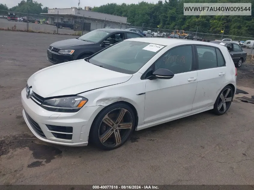 2016 Volkswagen Golf R 4-Door VIN: WVWUF7AU4GW009544 Lot: 40077518